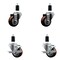 Service Caster 3'' SS Maroon Poly Wheel Swivel 1-3/8'' Expanding Stem Caster Set 2 Brakes, 4PK SCC-SSEX20S314-PPUB-MRN-2-TLB-2-138 - alternate 1